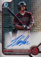 2022 Bowman Mega Box Chrome Autographs #BMAJL Jordan Lawlar Baseball Card