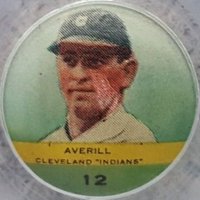 1932 Orbit Gum Pins Numbered #12 Earl Averill Baseball Card