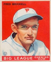 1933 Goudey #38 Fred Brickell Baseball Card