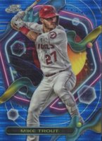 2023 Topps Cosmic Chrome #129 Mike Trout Blue Moon Baseball Card