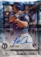 2019 Topps Tribute Autographs #TA-PA Pete Alonso Blue Baseball Card
