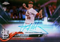 2018 Topps Chrome Rookie Autograph #RA-JF Jack Flaherty Purple Refractor Baseball Card