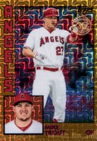 2019 Topps Silver Pack 1984 Chrome Promo  #1 Mike Trout Gold Refractor Baseball Card
