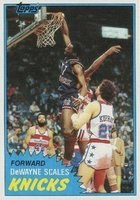 1981 Topps #85 Dewayne Scales East Basketball Card