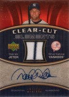 2007 Elements Clear-Cut Elements #CCEDJ Derek Jeter Autograph-Bronze Baseball Card