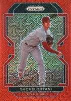 2022 Panini Prizm #41 Shohei Ohtani Red Mojo Prizm Baseball Card