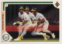 1991 Upper Deck #444 Rickey Henderson Baseball Card