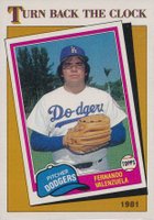 1986 Topps #401 Fernando Valenzuela Turn Back The Clock Baseball Card