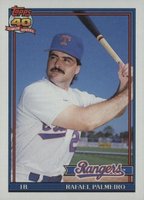 1991 Topps #295 Rafael Palmeiro Baseball Card
