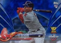2018 Topps Opening Day #2 Rafael Devers Blue Foil Baseball Card