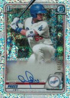 2020 Bowman Chrome Prospect Autographs #CPAAP Andy Pages Speckle Refractor Baseball Card