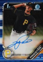 2019 Bowman Draft Chrome Draft Picks Autograph #CDAQP Quinn Priester Blue Wave Refractor Baseball Card
