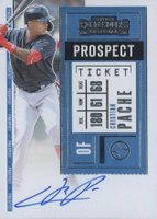 2020 Panini Contenders Prospect Ticket Autographs #PTCP Cristian Pache Baseball Card