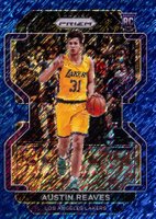 2021 Panini Prizm #165 Austin Reaves Blue Shimmer Basketball Card