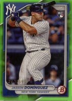 2024 Bowman #17 Jasson Dominguez Neon Green Baseball Card