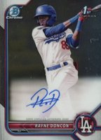 2022 Bowman Chrome Prospect Autographs #CPARD Rayne Doncon Baseball Card