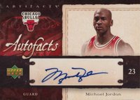 2007 Upper Deck Artifacts Autofacts #AF-MJ Michael Jordan Basketball Card