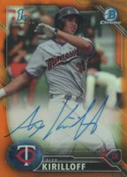 2016 Bowman Draft Chrome Draft Picks Autographs #CDAAK Alex Kirilloff Orange Refractor Baseball Card