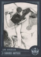 2018 Panini Diamond Kings #73 Shohei Ohtani Black and White-Blue Frame Baseball Card