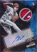 2018 Topps Fire Autograph Patch #FAPSO Shohei Ohtani Blue Baseball Card