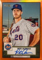 2021 Topps Tribute Tribute to Topps Autographs #PA Pete Alonso Orange Baseball Card