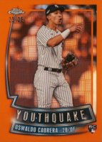2023 Topps Chrome Youthquake #YQ36 Oswaldo Cabrera Orange Baseball Card