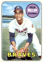1969 Topps #210 Felix Millan Baseball Card