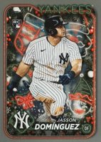 2024 Topps Holiday #H75 Jasson Dominguez Silver Glitter Baseball Card
