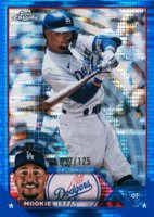 2023 Topps Chrome #150 Mookie Betts Blue Sonar Refractor Baseball Card