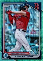 2024 Bowman Draft #BDC19 Roman Anthony Chrome-Aqua Wave Baseball Card