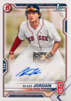2021 Bowman Paper Prospect Autographs #BJ Blaze Jordan Baseball Card