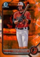 2022 Bowman Sapphire Edition Chrome Prospects #BCP49 Colton Cowser Orange Baseball Card