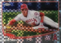 2013 Topps Chrome #1 Mike Trout Sliding-Xfractor Baseball Card