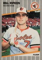 1989 Fleer #616ff Bill Ripken F**K FACE on bat knob Baseball Card