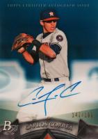 2014 Bowman Platinum Autograph Prospects #AP-CCO Carlos Correa Blue Refractor Baseball Card