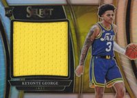 2023 Panini Select Jumbo Rookie Swatches #RJSKE Keyonte George Basketball Card