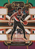 2023 Panini Select #77 Scoot Henderson Green/White/Purple Prizm Basketball Card