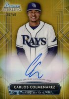 2022 Bowman Sterling Prospect Autographs #PACCZ Carlos Colmenarez Gold Refractor Baseball Card