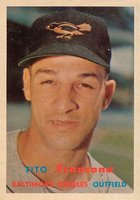1957 Topps #184 Tito Francona Baseball Card