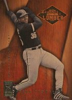 1997 Donruss Elite Leather & Lumber #3 Frank Thomas Baseball Card