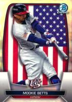 2023 Bowman Chrome World Baseball Classic Flag #WBC86 Mookie Betts Refractor Baseball Card