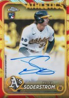 2024 Topps Gilded Collection Topps Chrome Gold Autographs #CGATS Tyler Soderstrom Red/Gold Baseball Card