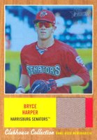 2011 Topps Heritage Minor Clubhouse Collection Relics #CCRBH Bryce Harper Blue Tint Baseball Card