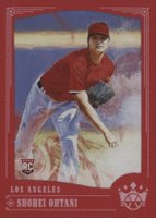 2018 Panini Diamond Kings #73 Shohei Ohtani Pitching/No Pinstripe-Red Frame Baseball Card