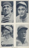 1936 Exhibits Four-on-one #5 Berry/Higgins/Johnson/Puccinelli Baseball Card