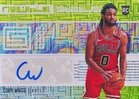 2019 Panini Status Newbie Status Signatures #NSCWT Coby White Green Escher Squares Basketball Card