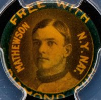 1911 Diamond Gum Pins # Christy Mathewson Baseball Card