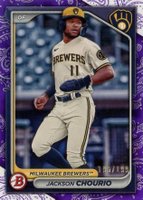 2024 Bowman Paper Prospects #BP140 Jackson Chourio Purple Pattern Baseball Card