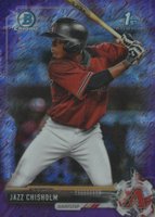 2017 Bowman Chrome Prospects #BCP207 Jazz Chisholm Purple Shimmer Baseball Card