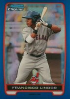 2012 Bowman Prospects #BCP3 Francisco Lindor Chrome-Blue Refractor Baseball Card